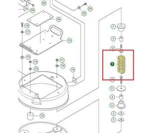 Sprężyna zagęszczarki Husqvarna LX 90 