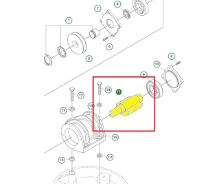 Wał ekscentryczny zagęszczarki Husqvarna LX 90