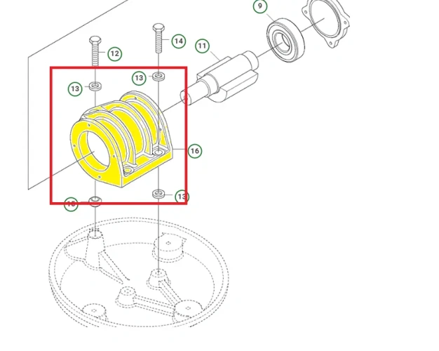 Schemat przedstawia element wibracyjny stosowany w zagęszczarkach Husqvarna LX 90. Mimośród jest oryginalną częścią przeznaczoną do zagęszczarek Husqvarna.