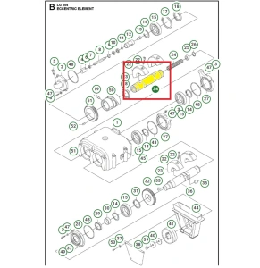 Wałek ekscentryczny zagęszczarki Husqvarna LG 504