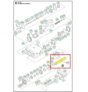 Trzonek ekscentryczny zagęszczarki Husqvarna LG 504 