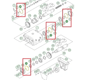 O-ring/ pierścień uszczelniający zagęszczarki Husqvarna LG 504  