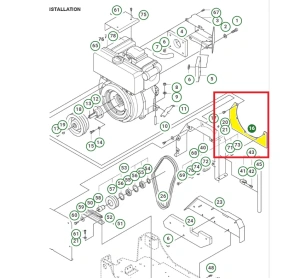 Osłona wewnętrzna silnika do zagęszczarki Husqvarna LG 504