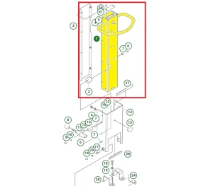 Oryginalny uchwyt do zagęszczarki Husqvarna LG 504 