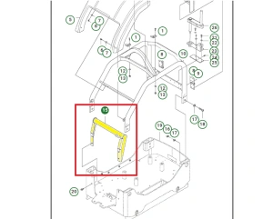 Belka/ poprzeczka konstrukcyjna zagęszczarki Husqvarna LG 504