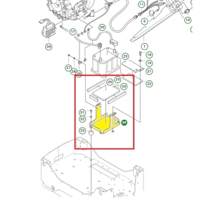 Uchwyt baterii zagęszczarki Husqvarna LG 504