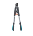 Nożyce ddo gałęzi Comfort SmartCut Gardena w niebieskim kolorze z pomarańczowym przyciskiem. Metalowe ostrza do precyzyjnego cięcia i ergonomiczny uchwyt zapewniają wygodę użytkowania.