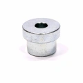 Tuleja R14 PRO/R16/R11/R175 Husqvarna w kolorze metalicznym, okrągła z centralnym otworem. Ujęcie frontalne, produkt leży na białym tle. Wysokość około 2 cm, średnica około 4 cm, gładka powierzchnia, brak widocznych napisów i logo.