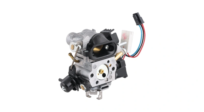 Gaźnik pilarki Husqvarna 560XP/ 562XP Mark II, widoczny od przodu, wykonany z metalu, o gładkiej powierzchni.