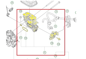 Uchwyt filtra powietrza Husqvarna 560XP MARK II