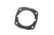 Uszczelka cylindra pilarki Husqvarna 257/254/261/262XP, czarna, o sześciokątnym kształcie z centralnym otworem. Widoczne cztery otwory montażowe. Ujęcie frontalne, produkt leżący na jednolitym tle.