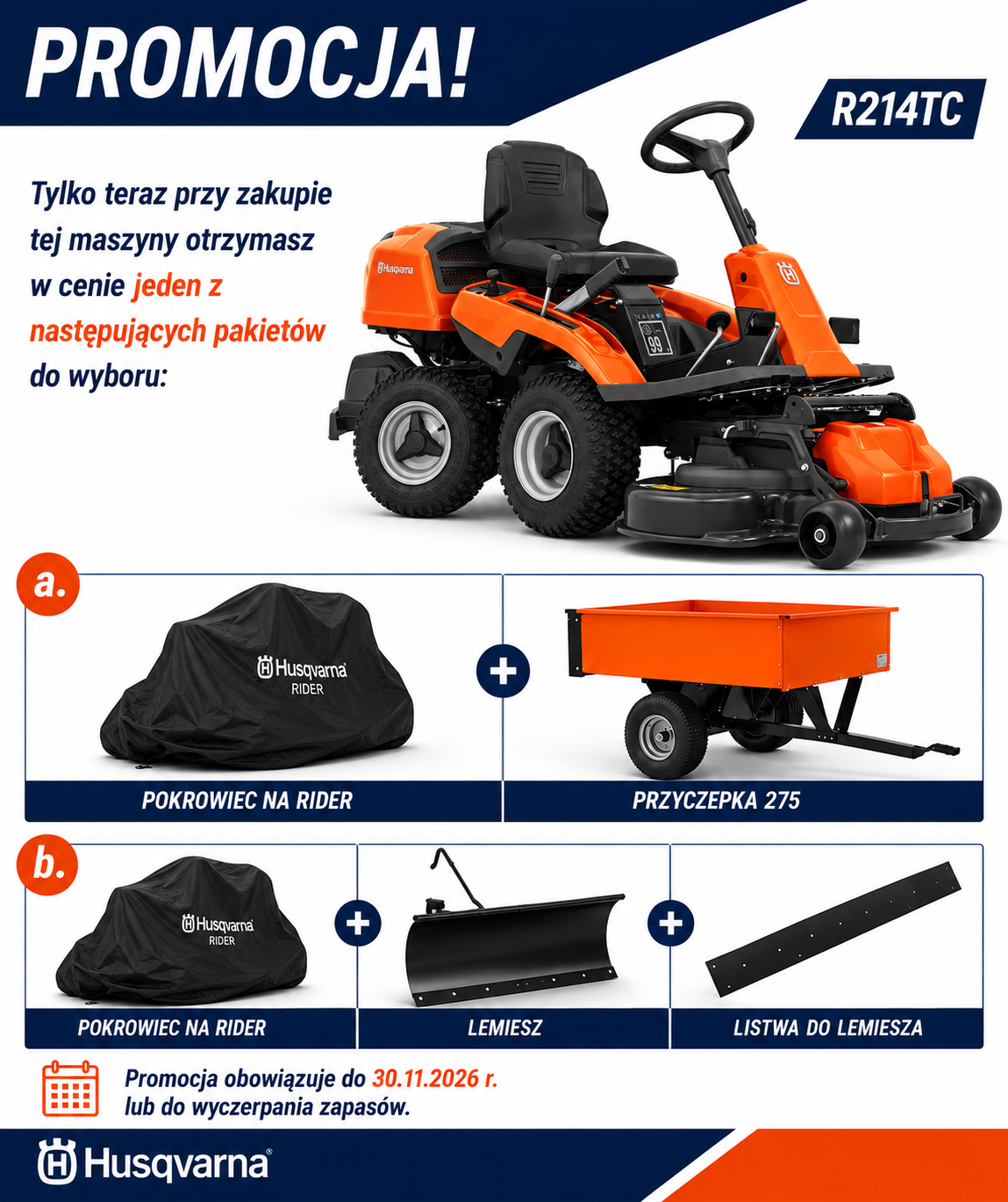 promocja R214tc + lemiesz i pokrowiec